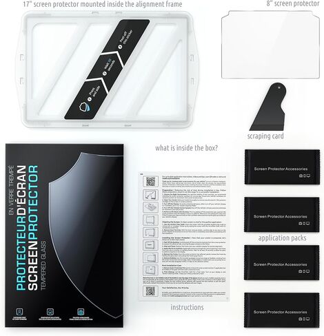 Inskin Screen Protector for Tesla Model X (2021-2024) and Model S (2021-2024) - Tempered Glass Set for Dashboard (17 inch) & Rear Screen, UHD Clear, Auto-Align Installation, Anti-Fingerprint Plasma Coating in Saudi Arabia