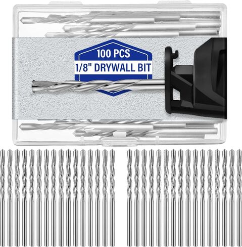 100 Pcs Drywall Bit Drywall Guide Point Cutting Bits Diameter Drywall Router Bits Drywall Tools, Cutting Drywall, for Use with Spiral Saw (1/8") in Saudi Arabia