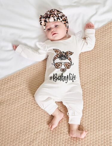 Baby Girl Clothes Long Sleeve Little Sister Print Romper 3Pcs Cute Baby Girl Outfit in Saudi Arabia