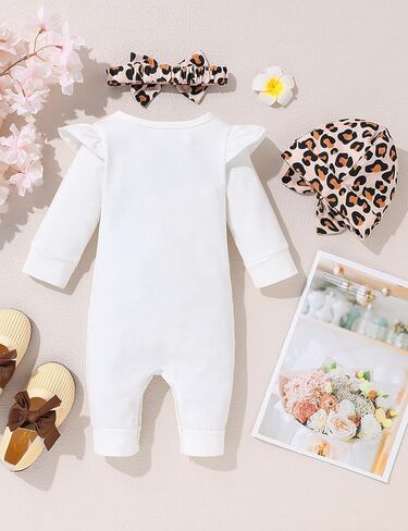 Baby Girl Clothes Long Sleeve Little Sister Print Romper 3Pcs Cute Baby Girl Outfit in Saudi Arabia