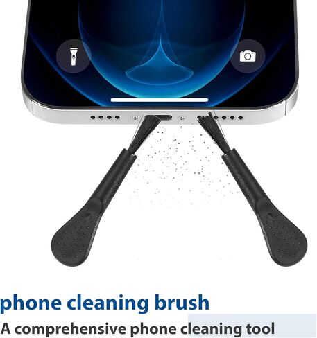 6Pcs USB C Dust Plug, Dust Plug Compatible with Mobile Phone and flat,0.95 * 0.74cm Charging Port Protector Cap with 1Pcs Cleaning Brush for All USB C Devices（ Black） in Saudi Arabia