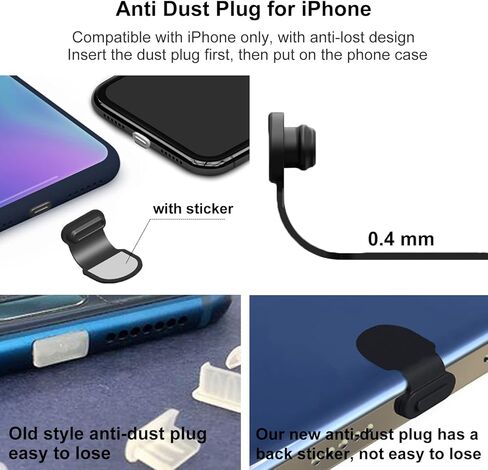 Anti Dust Plug Kit Compatible with iPhone 11/12/13/X/Xs Max/XR and More, Dustproof Maintenance Kit for iPhone, Come with Phone Port Cover Cap Phone Speaker Anti-Dust Mesh Sticker and Other in Kuwait