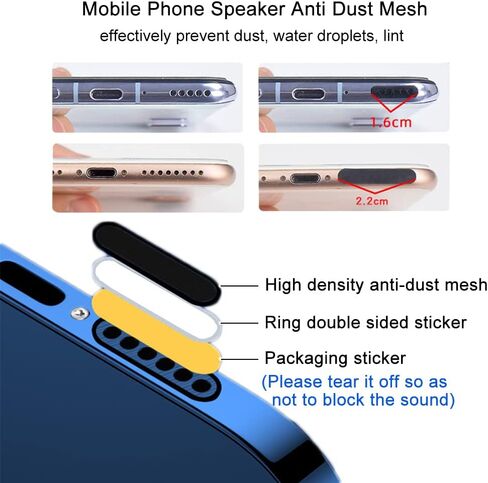 Anti Dust Plug Kit Compatible with iPhone 11/12/13/X/Xs Max/XR and More, Dustproof Maintenance Kit for iPhone, Come with Phone Port Cover Cap Phone Speaker Anti-Dust Mesh Sticker and Other in Kuwait