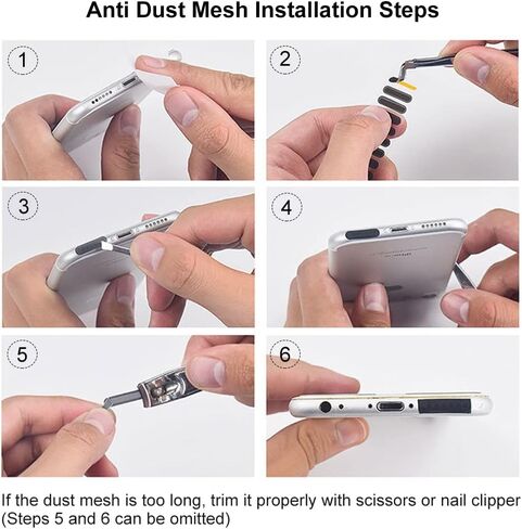 Anti Dust Plug Kit Compatible with iPhone 11/12/13/X/Xs Max/XR and More, Dustproof Maintenance Kit for iPhone, Come with Phone Port Cover Cap Phone Speaker Anti-Dust Mesh Sticker and Other in Kuwait