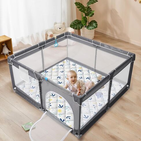 Baby Play Mat for Floor,50"×50"Thick Soft Playpen Mat,One-Piece Play Mats for Babies and Toddlers Infants Kids,Washable Cushioned Baby Matt for Playing in Saudi Arabia