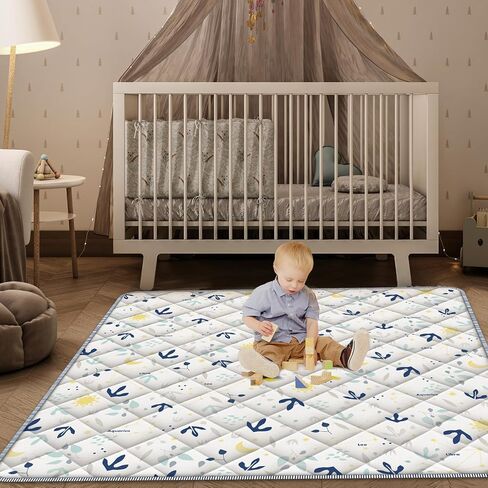 Baby Play Mat for Floor,50"×50"Thick Soft Playpen Mat,One-Piece Play Mats for Babies and Toddlers Infants Kids,Washable Cushioned Baby Matt for Playing in Saudi Arabia