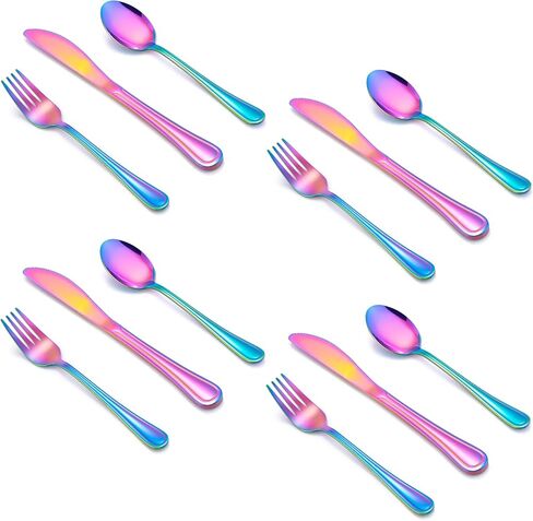 HaWare 12-Piece Kids Silverware, Stainless Steel Toddler Utensils Flatware Set, Preschooler Eating Utensils Includes 4 Spoons 4 Forks 4 Knives, Metal Children Cutlery for Home School, Mirror Finished in Saudi Arabia