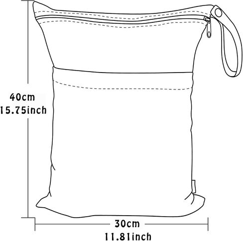 Wet Bag,2 pack Baby Wet Dry Cloth Diaper Bags,Multi-functional Bag,Reusable for Travel,Stroller,Pool,Beach,Wet Swimsuits,Dirty Gym Clothes,Toys,Toiletries,Mommy Bag (black&white) in Saudi Arabia