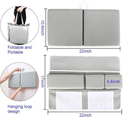 Kneeler Pad Elbow Support, Baby Bath Kneeler with Elbow Rest Set for Large Bathtub with Toy Organizer, Baby Bath Kneeler in Saudi Arabia
