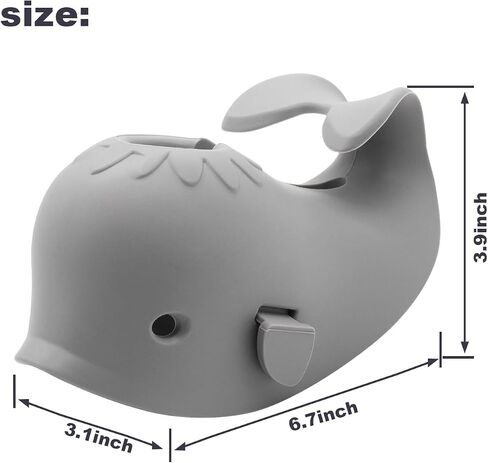 Bath Spout Cover, Bath Faucet Cover for Kids，Silicone Bathtub Spout Cover，Bathtub Spout Guard Toddlers Protection Accessories, Grey in Saudi Arabia