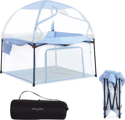 Ziggy Square Playpen with Canopy | Baby Playpen | Portable and Lightweight | Playpen for Babies and Toddler | Black & White in Saudi Arabia