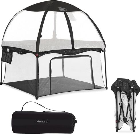Ziggy Square Playpen with Canopy | Baby Playpen | Portable and Lightweight | Playpen for Babies and Toddler | Black & White in Saudi Arabia