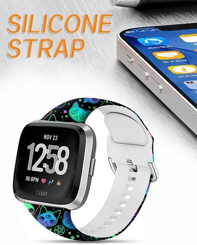 Sport Band Compatible with Versa 4/Versa 3/Sense 2/Sense for Women Men,Elastic Replacement Wristbands Strap for Versa 4/Versa 3/Sense 2 Smart Watch in Saudi Arabia