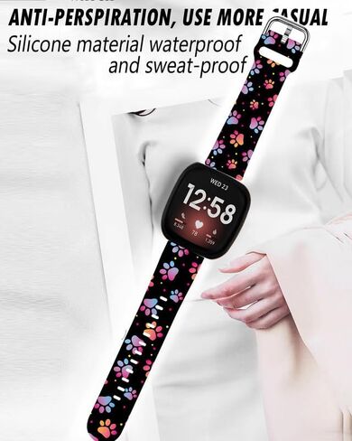 Sport Band Compatible with Versa 4/Versa 3/Sense 2/Sense for Women Men,Elastic Replacement Wristbands Strap for Versa 4/Versa 3/Sense 2 Smart Watch in Saudi Arabia