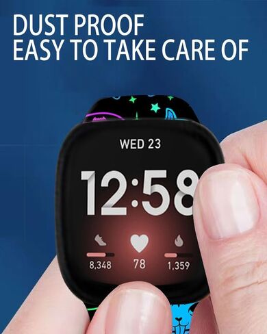 Sport Band Compatible with Versa 4/Versa 3/Sense 2/Sense for Women Men,Elastic Replacement Wristbands Strap for Versa 4/Versa 3/Sense 2 Smart Watch in Saudi Arabia