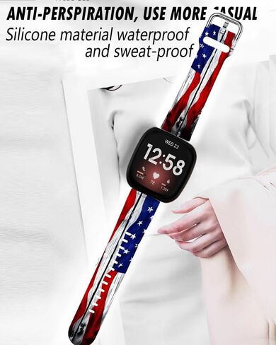 سوار رياضي متوافق مع Versa 4/Versa 3/Sense 2/Sense للنساء والرجال، حزام معصم بديل مرن للساعة الذكية Versa 4/Versa 3/Sense 2 in Kuwait