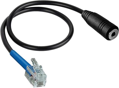 محول سماعة رأس لسماعة رأس 2.5 مم، مقبس أنثى 2.5 مم إلى كابل توصيل ذكر RJ9 محول هاتف متوافق مع هواتف Cisco IP 6945 7940 7942 7945 7960 7962 7965 7811 7821 7841 8811 8841 8845 8851 in Kuwait