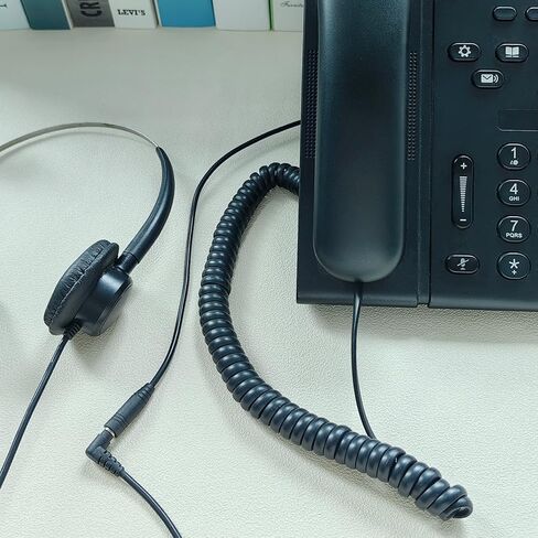 محول سماعة رأس لسماعة رأس 2.5 مم، مقبس أنثى 2.5 مم إلى كابل توصيل ذكر RJ9 محول هاتف متوافق مع هواتف Cisco IP 6945 7940 7942 7945 7960 7962 7965 7811 7821 7841 8811 8841 8845 8851 in Kuwait