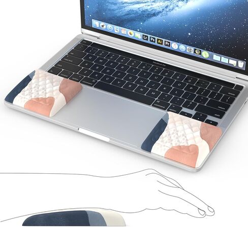 HAOCOO Portable Wrist Rest for Laptop,Ergonomic Laptop Wrist Support for Keyboard with Memory Foam, Laptop Keyboard Wrist Rest for Office, Student, Carpal Tunnel Relief(Boho Brown) in Saudi Arabia