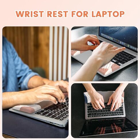 HAOCOO Portable Wrist Rest for Laptop,Ergonomic Laptop Wrist Support for Keyboard with Memory Foam, Laptop Keyboard Wrist Rest for Office, Student, Carpal Tunnel Relief(Boho Brown) in Saudi Arabia