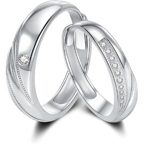 Vxddy Promise Rings for Couples Mobius Sterling Silver Matching Couple Ring Engagement Wedding Band Valentines Gift in Kuwait