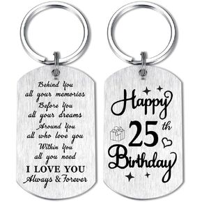 Happy Birthday Gifts for Women Men - Behind you, All Your Memories - Meaningful Birthday Keychain Gifts