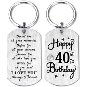 Happy Birthday Gifts for Women Men - Behind you, All Your Memories - Meaningful Birthday Keychain Gifts in Kuwait