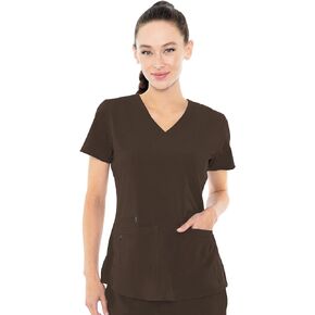 Med Couture Energy Women's Racerback Shirttail Top, Chocolate