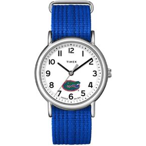 TIMEX Unisex Weekender 38mm Watch - Florida Gators with Slip-Thru Single Layer Strap