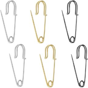 coadipress Safety Pin Earrings for Men Women Personalized Punk Gold Silver Stainless Steel Cartilage Hoop Earrings Minimalist Jewelry Gifts