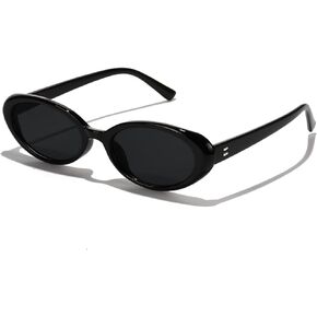 GFUIARA Oval Sunglasses for Women Men Fashion Small 90s Style Sun Glasses UV400