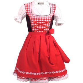 German Dress for Girls Authentic Bavarian Children Dirndl Oktoberfest Dress Carnival Halloween Size 2T,4T,6,8,10,12,14