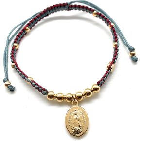 Our Lady Mother of Guadalupe Oval Medal Catholic Bracelet Prosperity Blesing Religious Jewelry