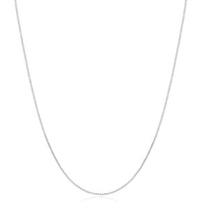ChainsProMax Women Round Box Chain Necklace, 925 Sterling Silver Chain, 1.3/1.8mm Width-Send Gift Box