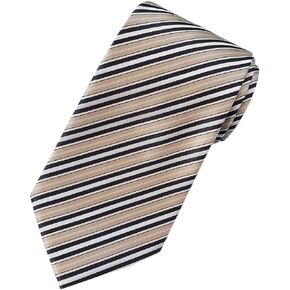 63" Extra Long Tie Striped Men's Woven Jacquard Necktie