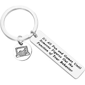 Gift for Behavior Analyst Behavior Therapist Gift Keychain for Behavior Analyst Keyring Stainless Steel Keychain Funny Data Engineer Gift Birthday Christmas Thanksgiving Gift for Behavior Analyst