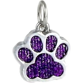Dangle Enamel Purple Cat/Dog Paw Charm Bead for Charms Bracelets