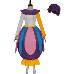 Willyacos Mrs Potts Cosplay Costume Dress Mrs Potts Teapot Costume for Women Adult with Accessories