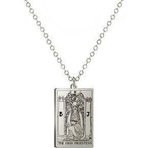 LIKGREAT Astrology Tarot Cards Necklace Major Arcana Tarot Jewelry for Women Girls Divination Magic Amulet Chain Necklace in Saudi Arabia