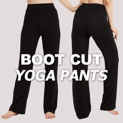 Bootcut Flare Yoga Pants for Women Loose FitHigh Waist Workout Bootleg Pants in Kuwait