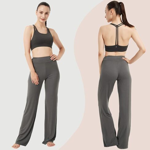 سراويل اليوغا FELEMO Bootcut Flare للنساء فضفاضة، سراويل عالية الخصر للتمارين الرياضية in Saudi Arabia