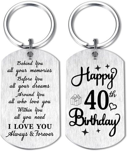 Happy Birthday Gifts for Women Men - Behind you, All Your Memories - Meaningful Birthday Keychain Gifts in Kuwait