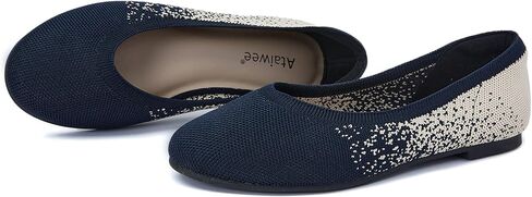 اتايوي حذاء مسطح عريض للنساء - حذاء صيفي مدبب بحزام على شكل حرف T قابل للتعديل. in Kuwait