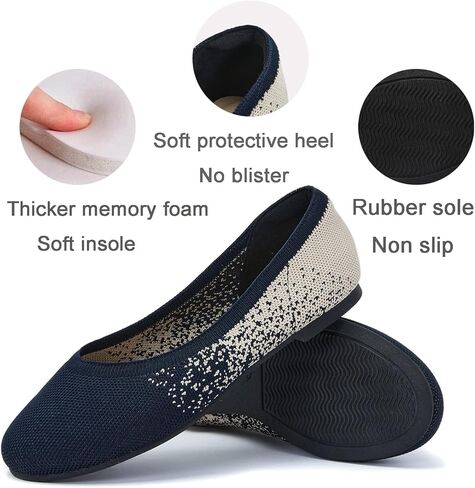 اتايوي حذاء مسطح عريض للنساء - حذاء صيفي مدبب بحزام على شكل حرف T قابل للتعديل. in Kuwait