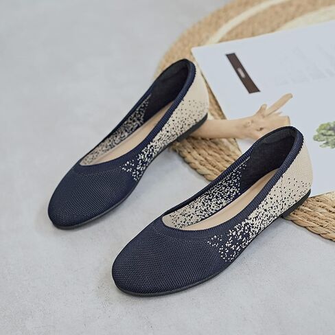 اتايوي حذاء مسطح عريض للنساء - حذاء صيفي مدبب بحزام على شكل حرف T قابل للتعديل. in Kuwait