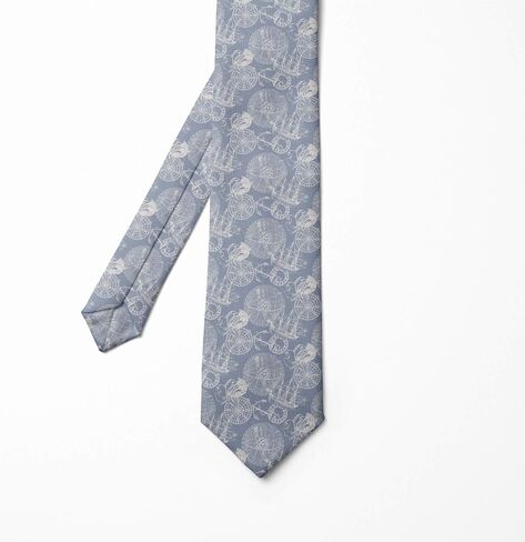 Ambesonne Nautical Necktie, Sail Boats Anchor Pirate Ship Wind Rose Adventure in the Ocean Retro Design, 3.7", Ivory Blue Grey in Saudi Arabia