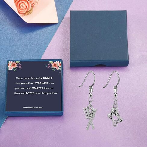Hairstylist Gift Hairdresser Earrings Hairdresser Graduation Jewelry Hair Stylist Appreciation Gift Hairstylist Student Gifts in Saudi Arabia