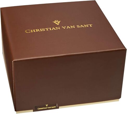 ساعة رجالية من Christian Van Sant "Grandeur" أوتوماتيك من الفولاذ المقاوم للصدأ والجلد ، اللون: أسود (الموديل: CV2130), أسود, جراندور in Kuwait