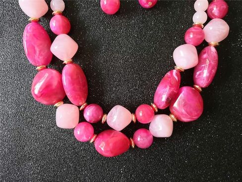 مجموعة أقراط على شكل قلادة مكونة من طبقتين من Ufraky للنساء والفتيات هدية مجوهرات in Kuwait