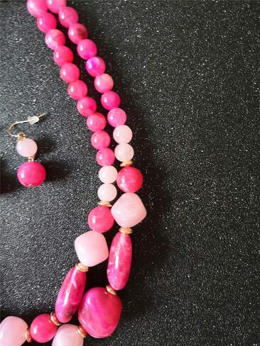 مجموعة أقراط على شكل قلادة مكونة من طبقتين من Ufraky للنساء والفتيات هدية مجوهرات in Kuwait